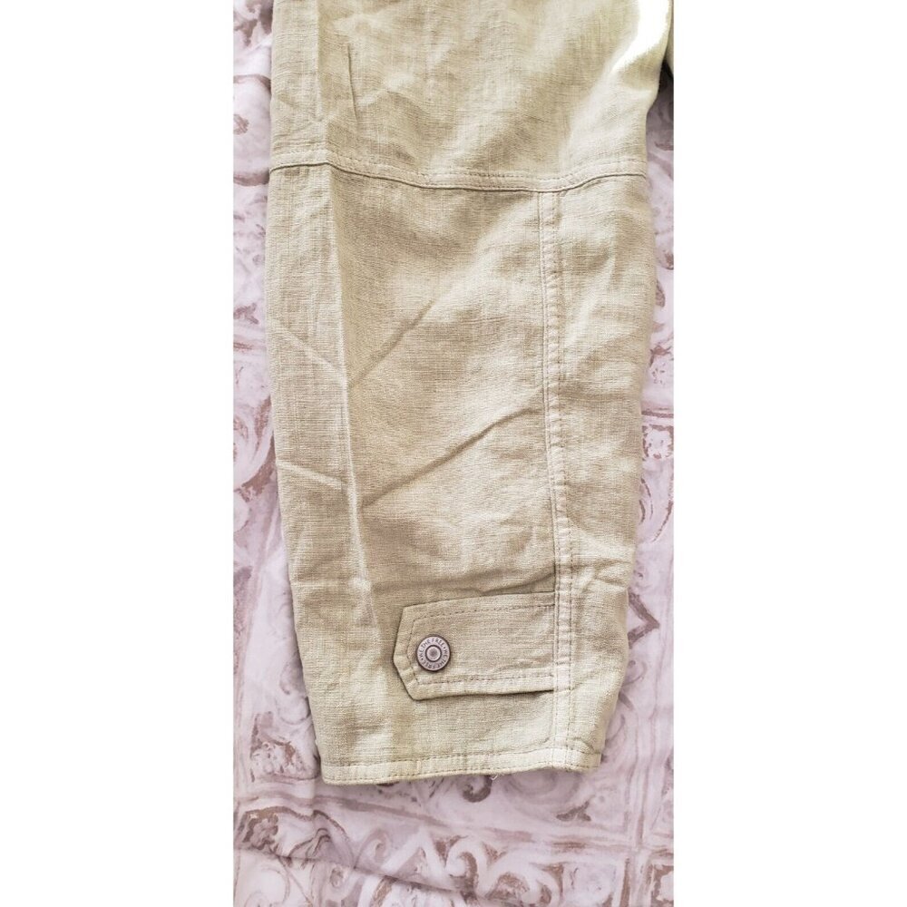 NEW WE THE FREE BY FREE PEOPLE LOLA LINEN JACKET DRIED ALOE MEDIUM - Picture 6 of 8